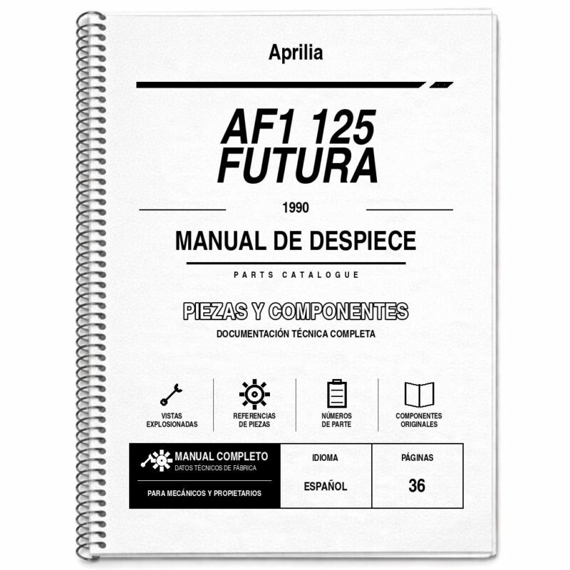 Portada de Despiece Aprilia AF1 125 Futura (1990)