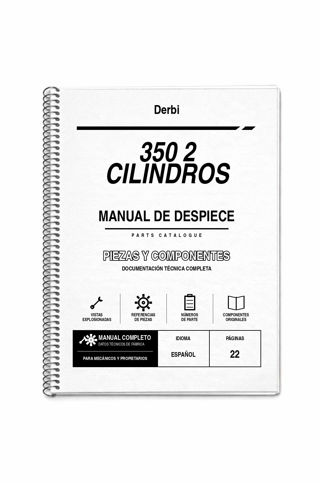 Portada de Despiece Derbi 350 2 Cilindros