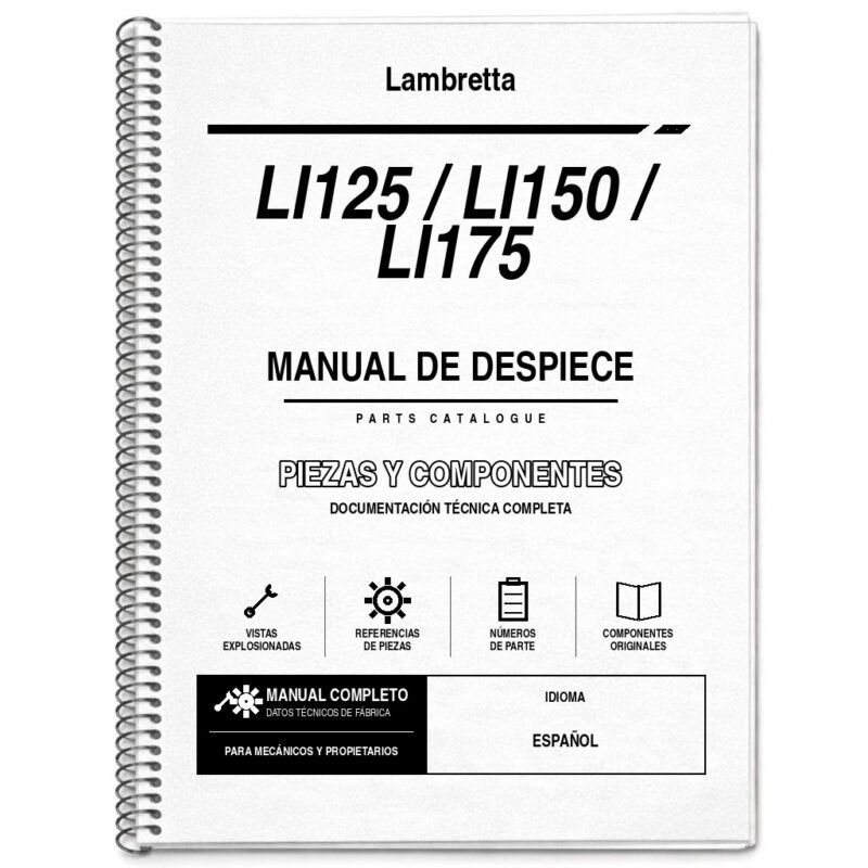 Portada de Despiece Lambretta LI125 / LI150 / LI175