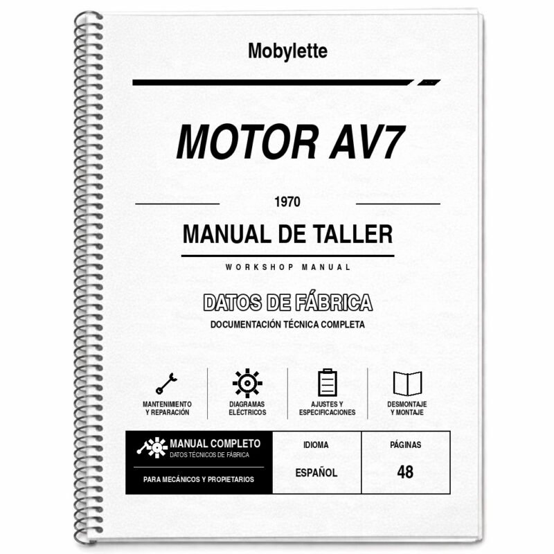 Portada de Manual de Taller Mobylette Motor AV7 (1970)
