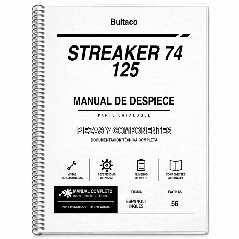 Portada de Despiece Bultaco Streaker 74 125