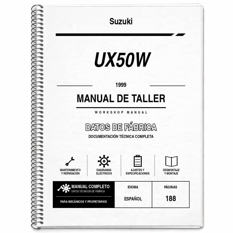 Portada de Manual de Taller Suzuki UX50W (1999)