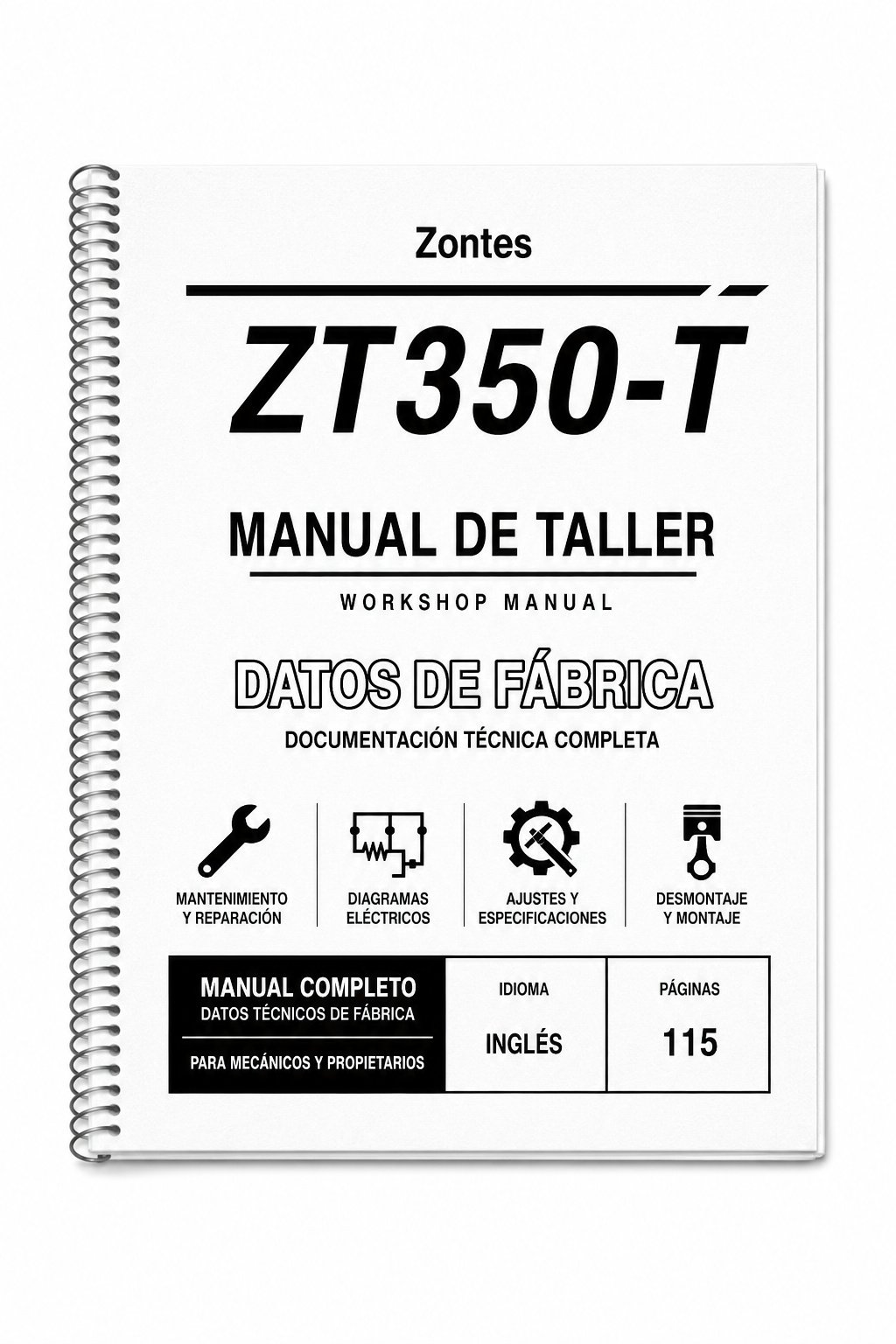 Portada de Manual de Taller Zontes ZT350-T