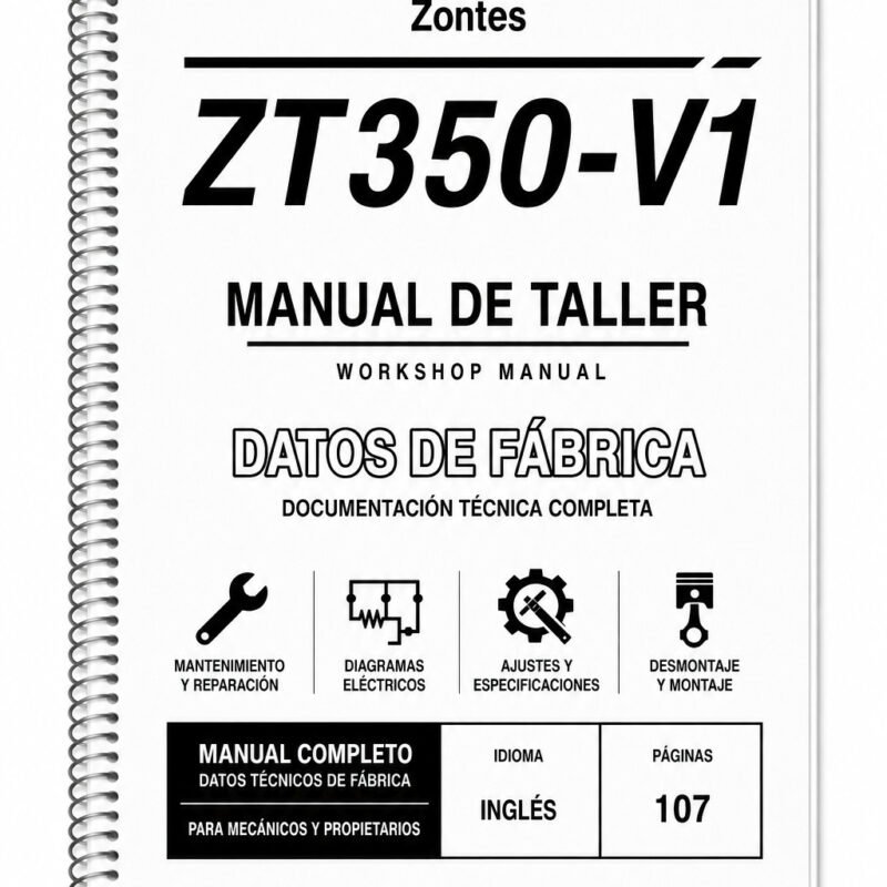 Portada de Manual de Taller Zontes ZT350-V1