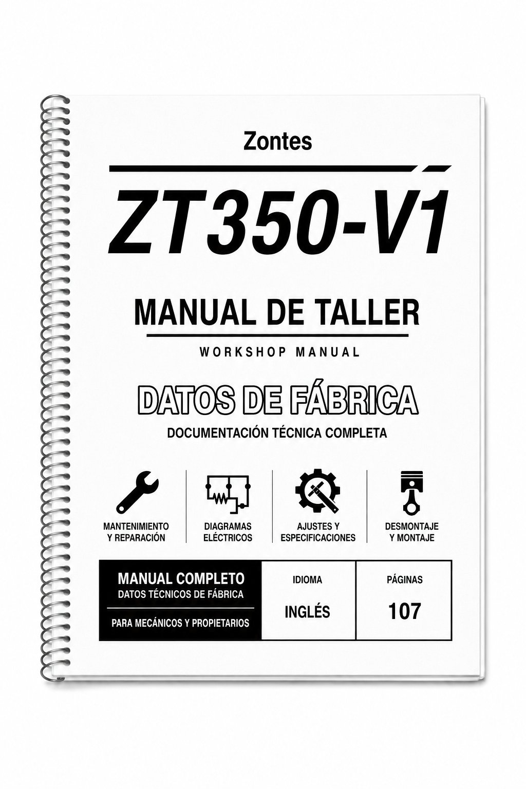 Portada de Manual de Taller Zontes ZT350-V1