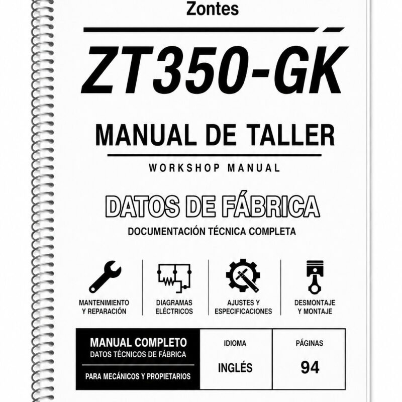 Portada de Manual de Taller Zontes ZT350-GK