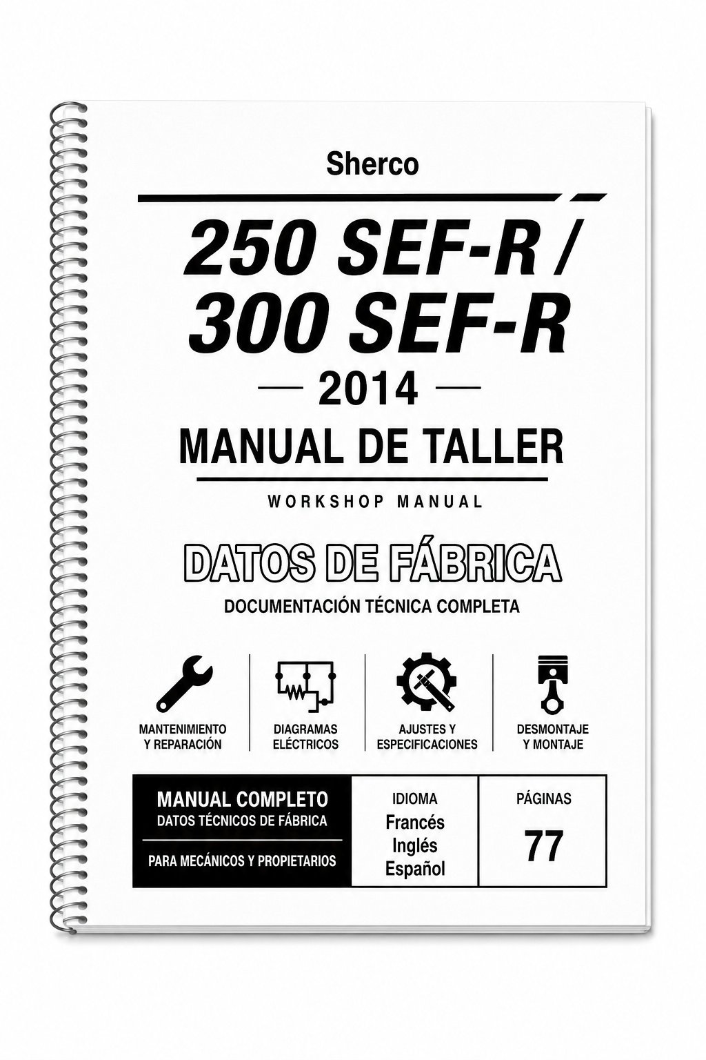 Portada de Manual de Taller Sherco 250 SEF-R / 300 SEF-R (2014)