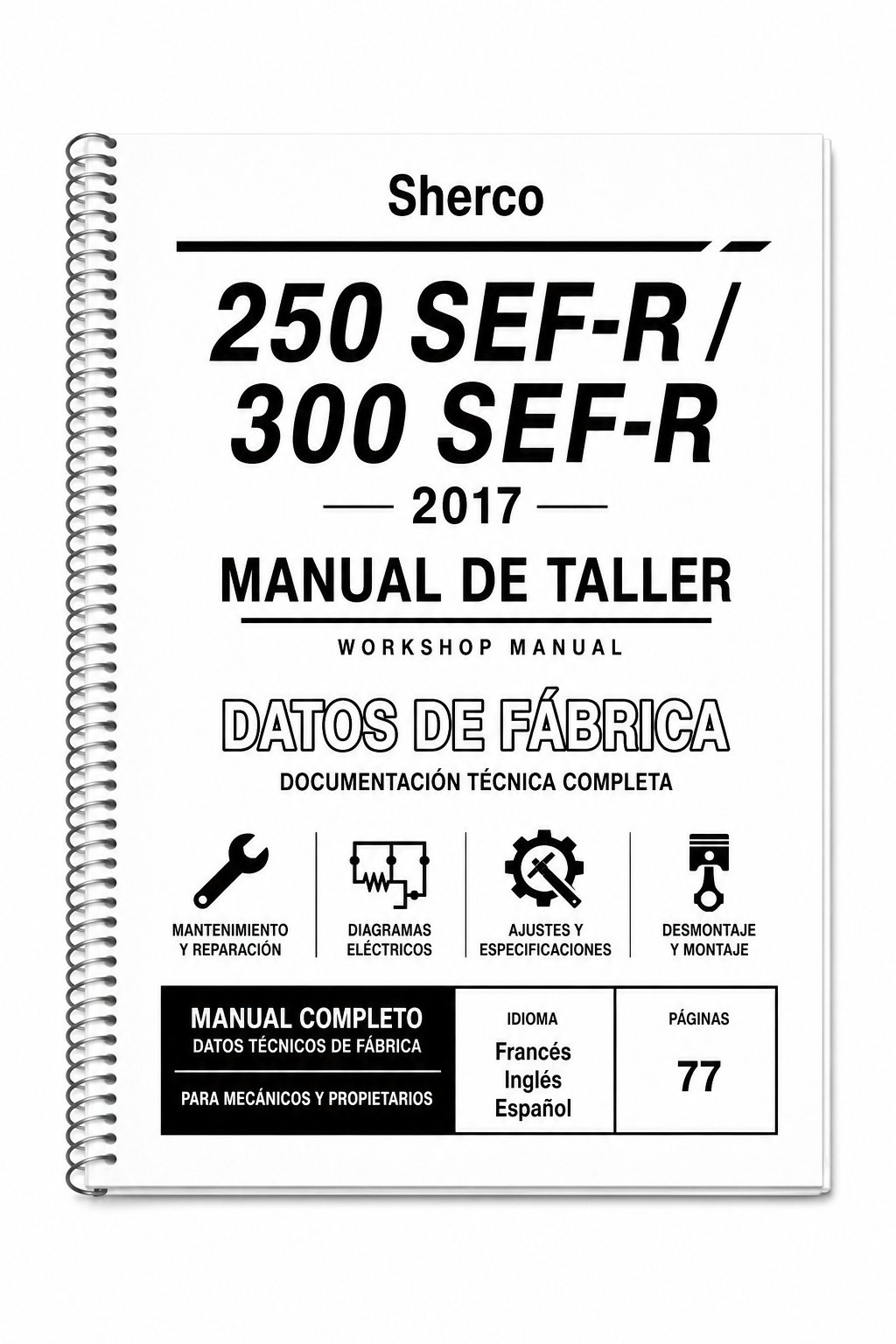 Portada de Manual de Taller Sherco 250 SEF-R / 300 SEF-R (2017)