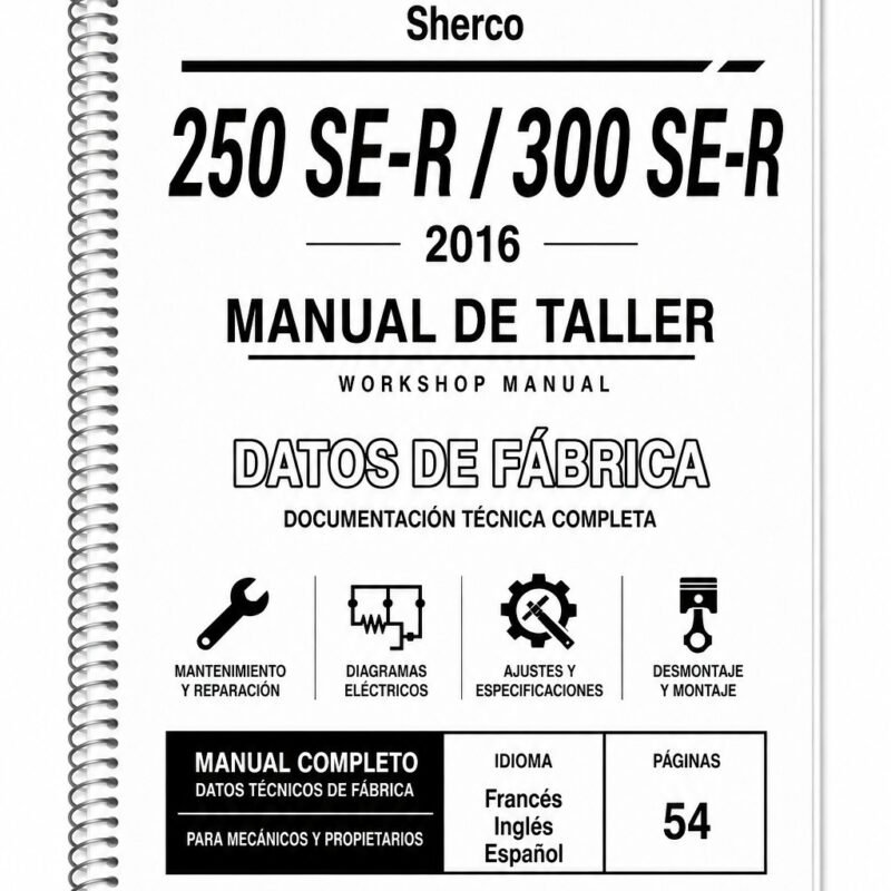 Portada de Manual de Taller Sherco 250 SE-R / 300 SE-R (2016)
