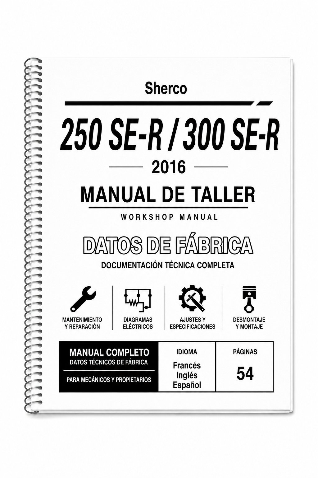 Portada de Manual de Taller Sherco 250 SE-R / 300 SE-R (2016)