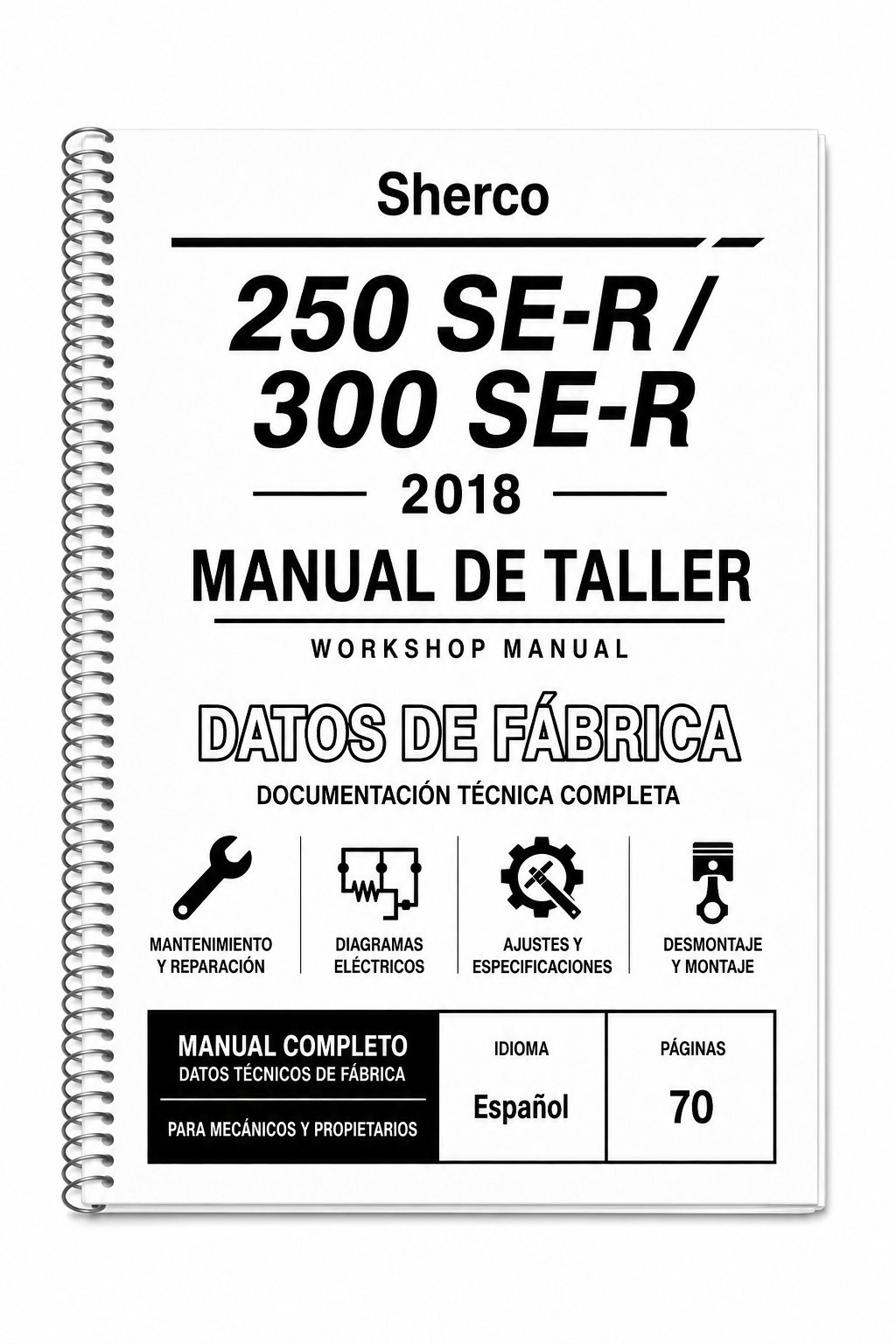 Portada de Manual de Taller Sherco 250 SE-R / 300 SE-R (2018)