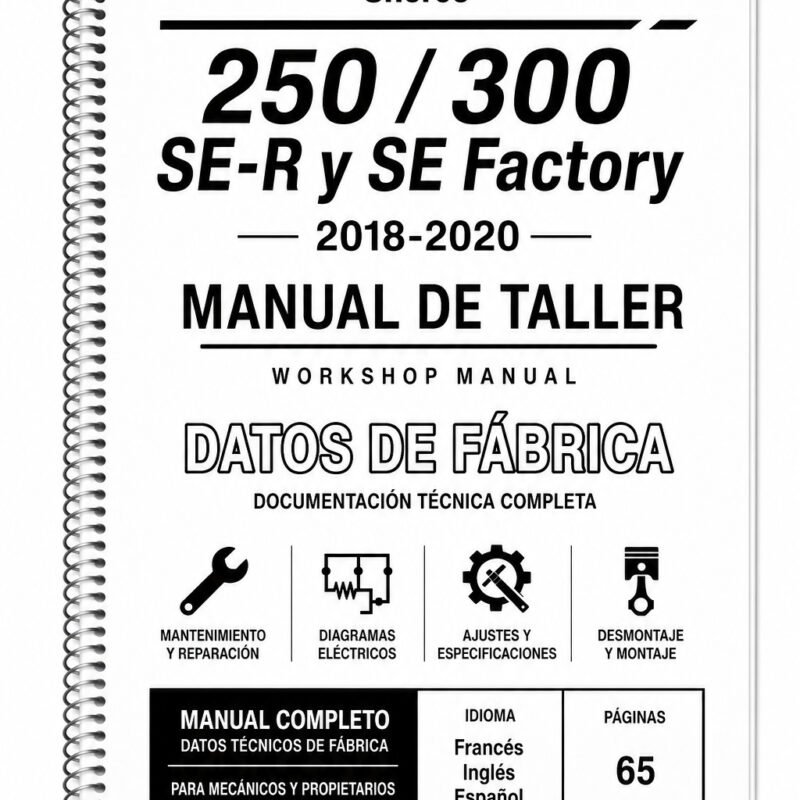 Portada de Manual de Taller Sherco 250 / 300 SE-R y SE Factory (2018-2020)