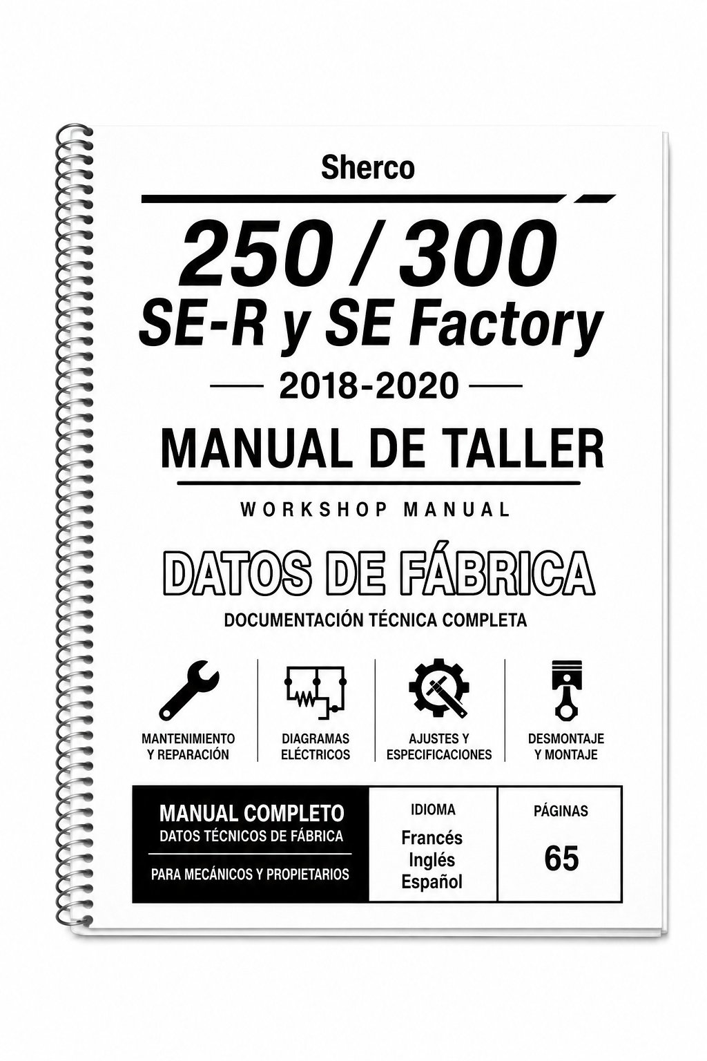Portada de Manual de Taller Sherco 250 / 300 SE-R y SE Factory (2018-2020)