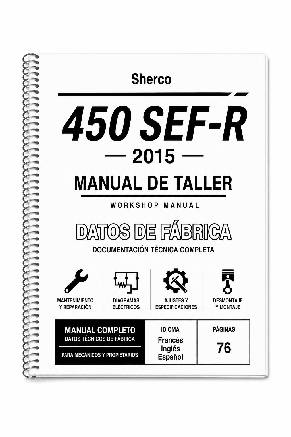 Portada de Manual de Taller Sherco 450 SEF-R (2015)