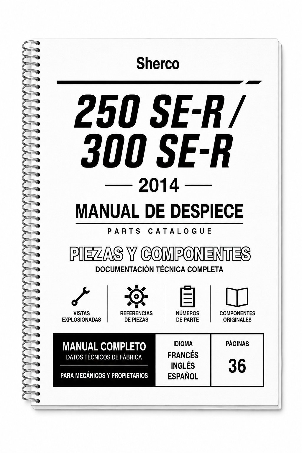 Portada de Despiece Sherco 250 SE-R / 300 SE-R (2014)