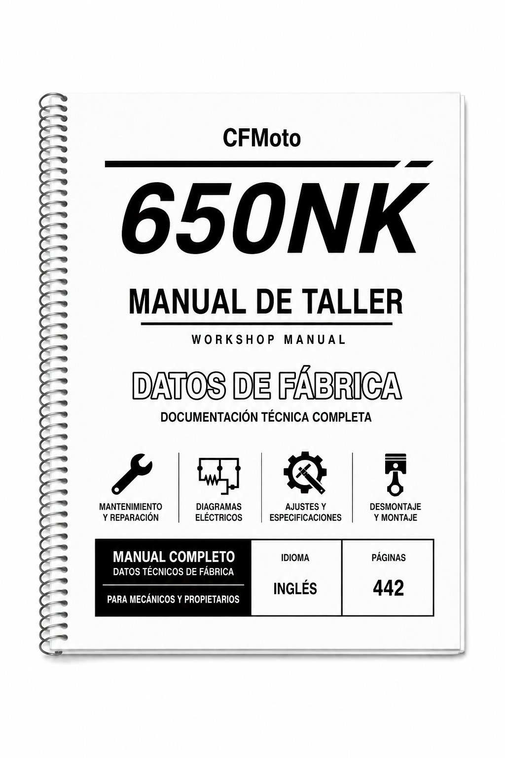 Portada de Manual de Taller CFMoto 650NK (Inglés)