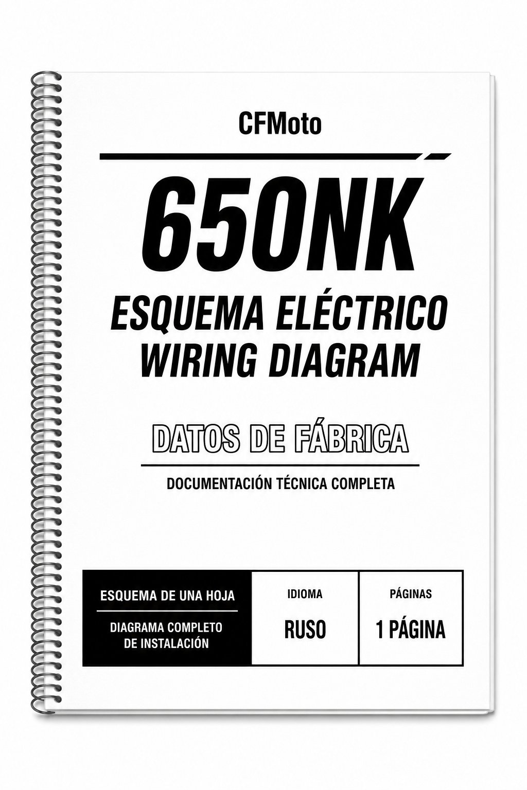 Portada de Esquema Eléctrico CFMoto 650NK