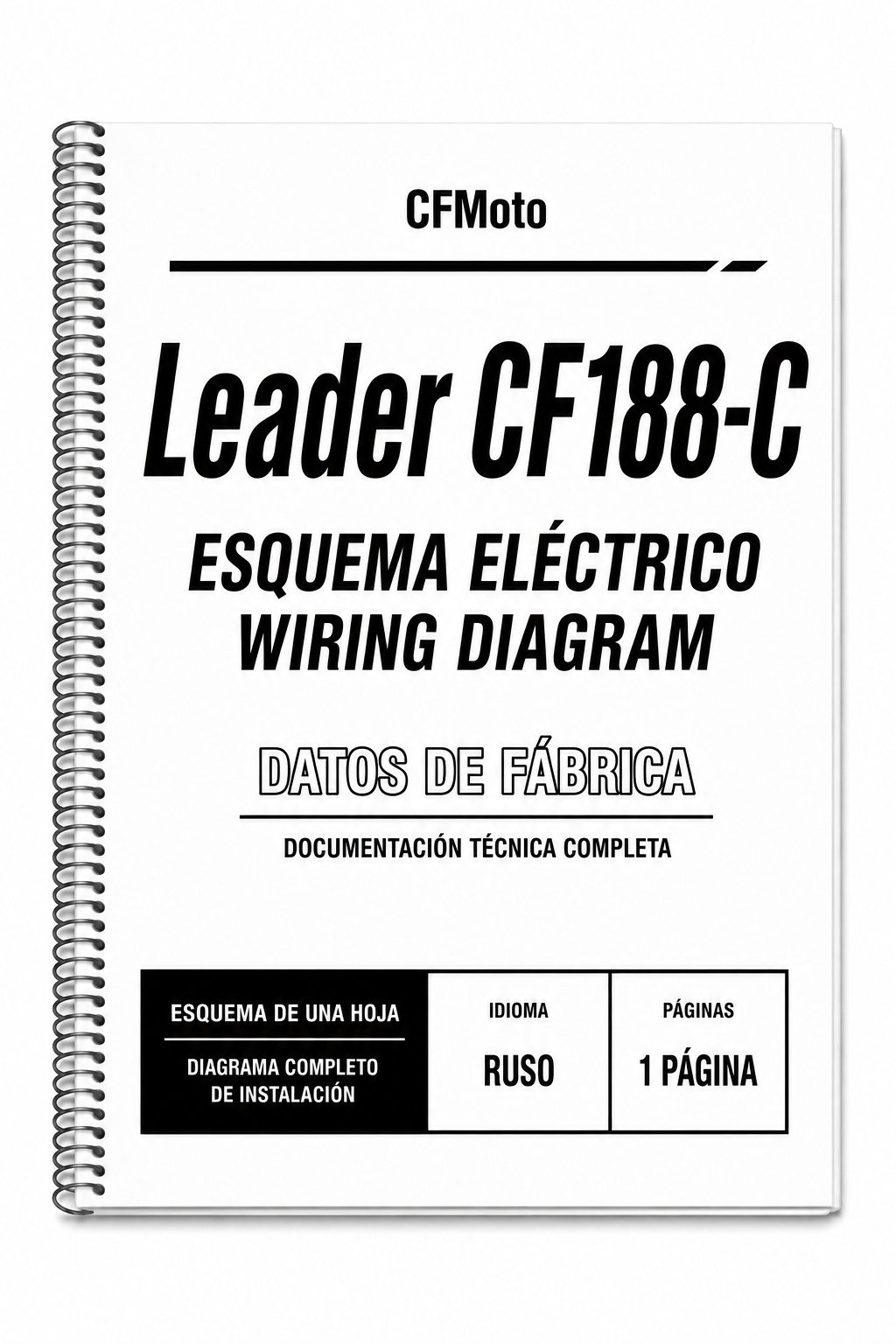 Portada de Esquema Eléctrico CFMoto Leader CF188-C