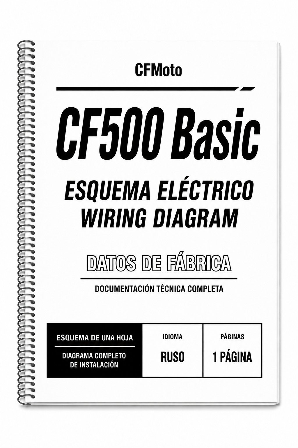 Portada de Esquema Eléctrico CFMoto CF500 Basic