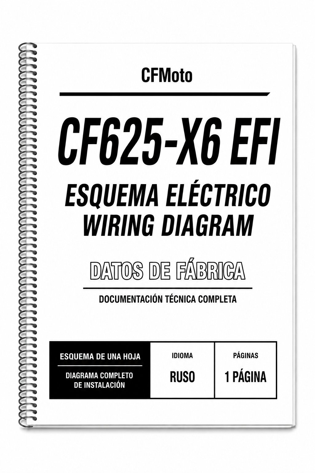 Portada de Esquema Eléctrico CFMoto CF625-X6 EFI