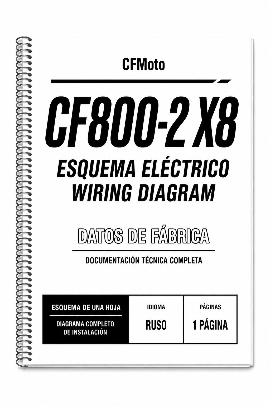 Portada de Esquema Eléctrico CFMoto CF800-2 X8