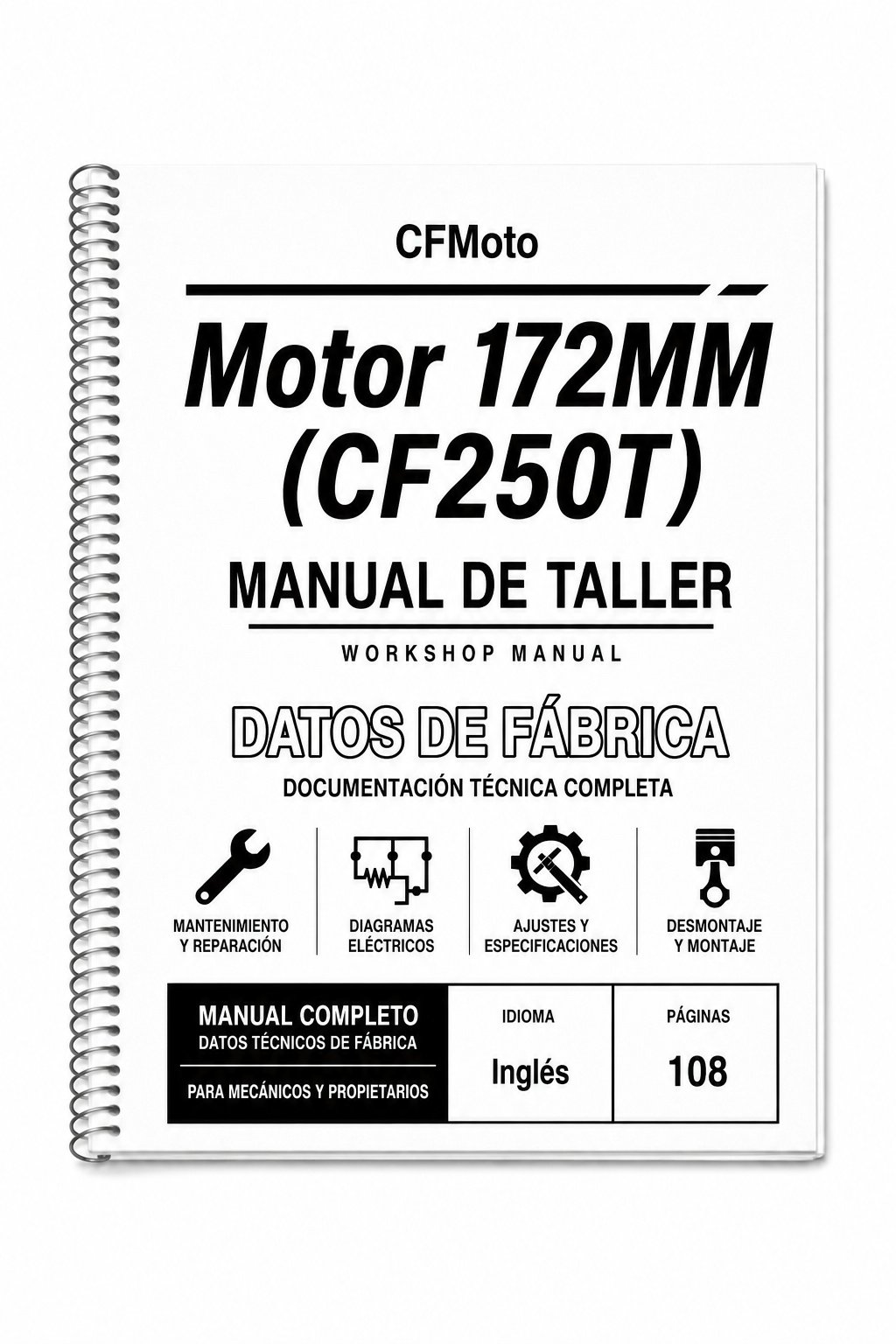 Portada de Manual de Taller CFMoto Motor 172MM (CF250T)