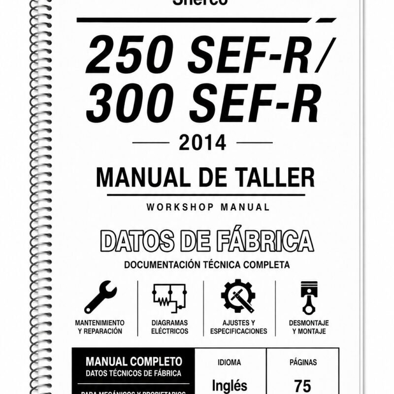Portada de Manual de Taller Sherco 250 SEF-R / 300 SEF-R (2014) (Inglés)