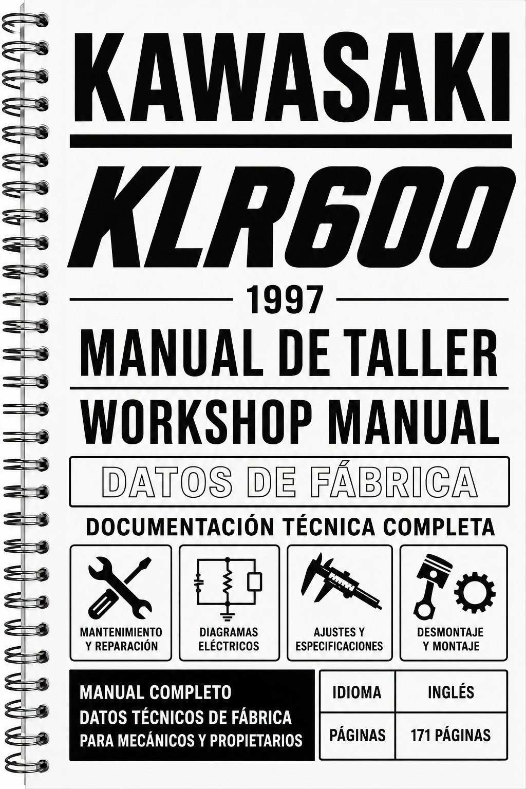 Manual de Taller Kawasaki KLR600 (1997) (Inglés)