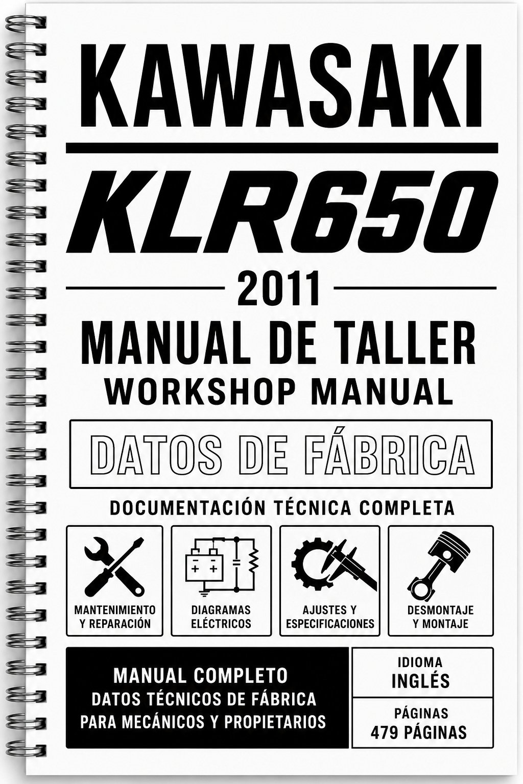 Manual de Taller Kawasaki KLR650 (2011) (Inglés)