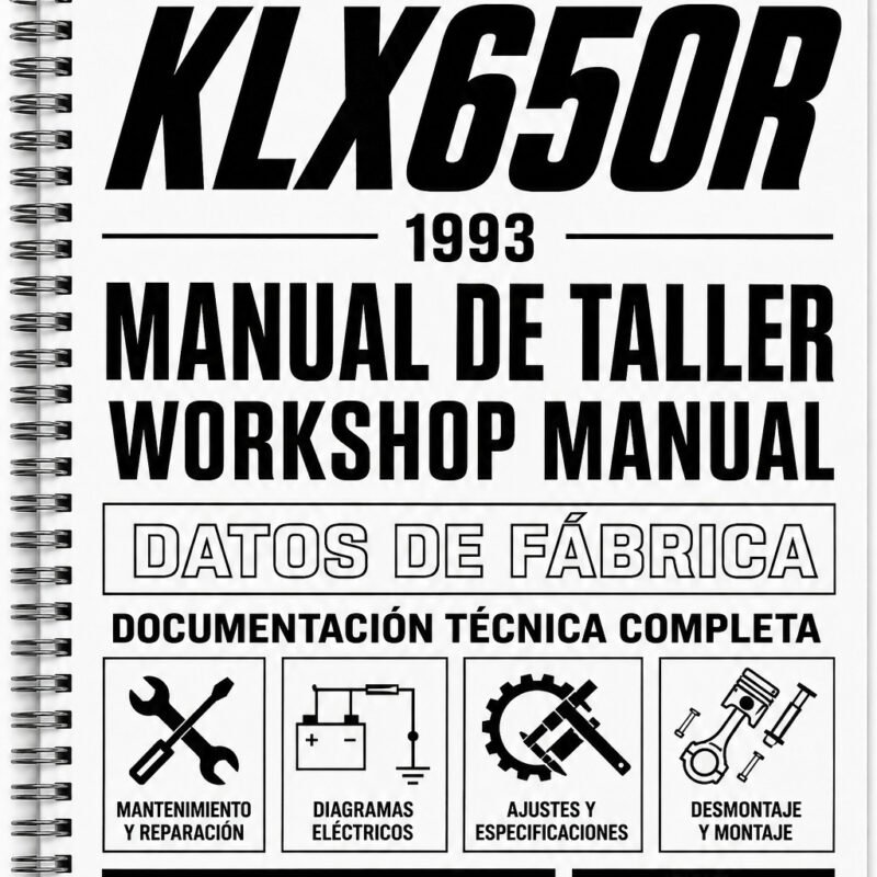 Manual de Taller Kawasaki KLX650R (1993) (Inglés)