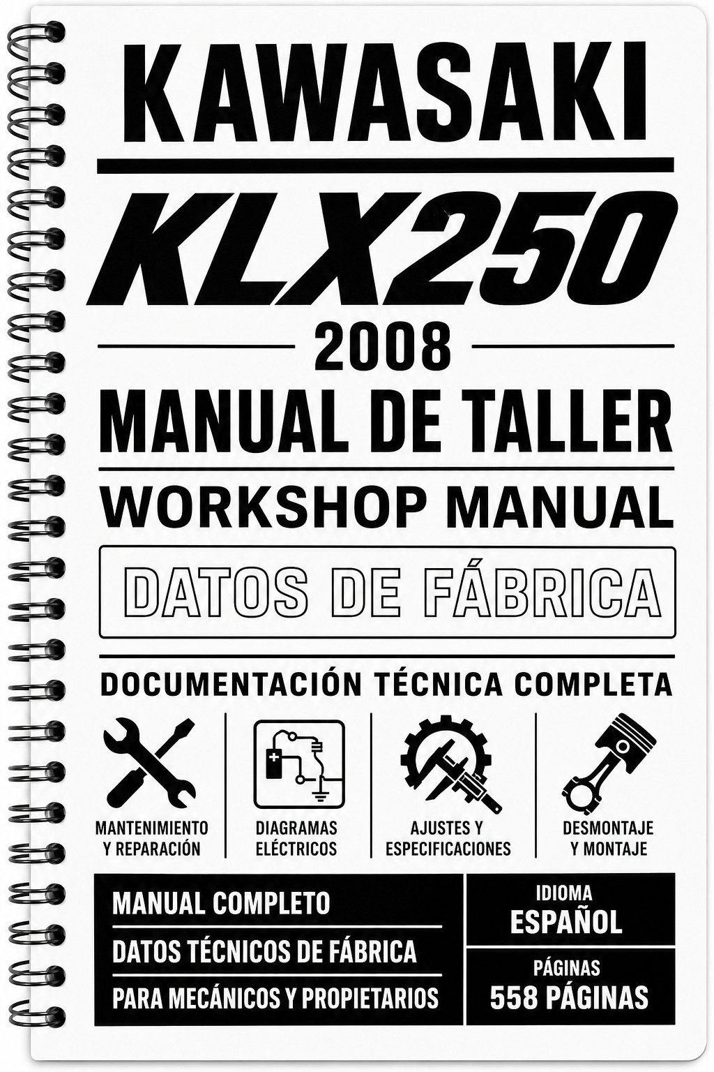Manual de Taller Kawasaki KLX250 (2008)
