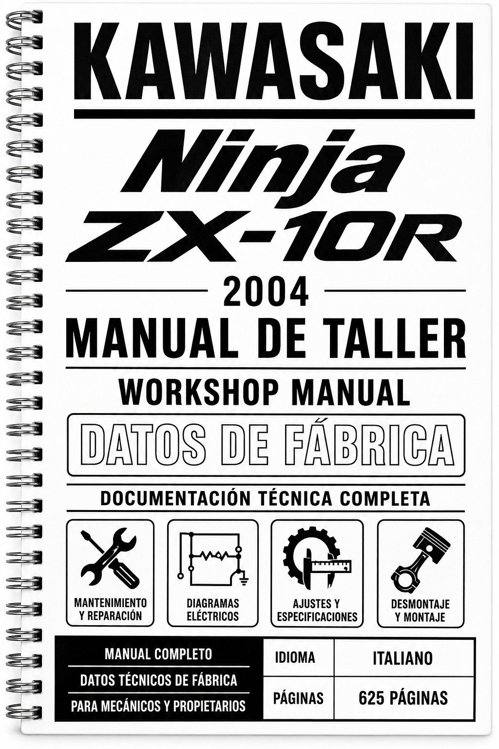Manual de Taller Kawasaki Ninja ZX-10R (2004) (Italiano)