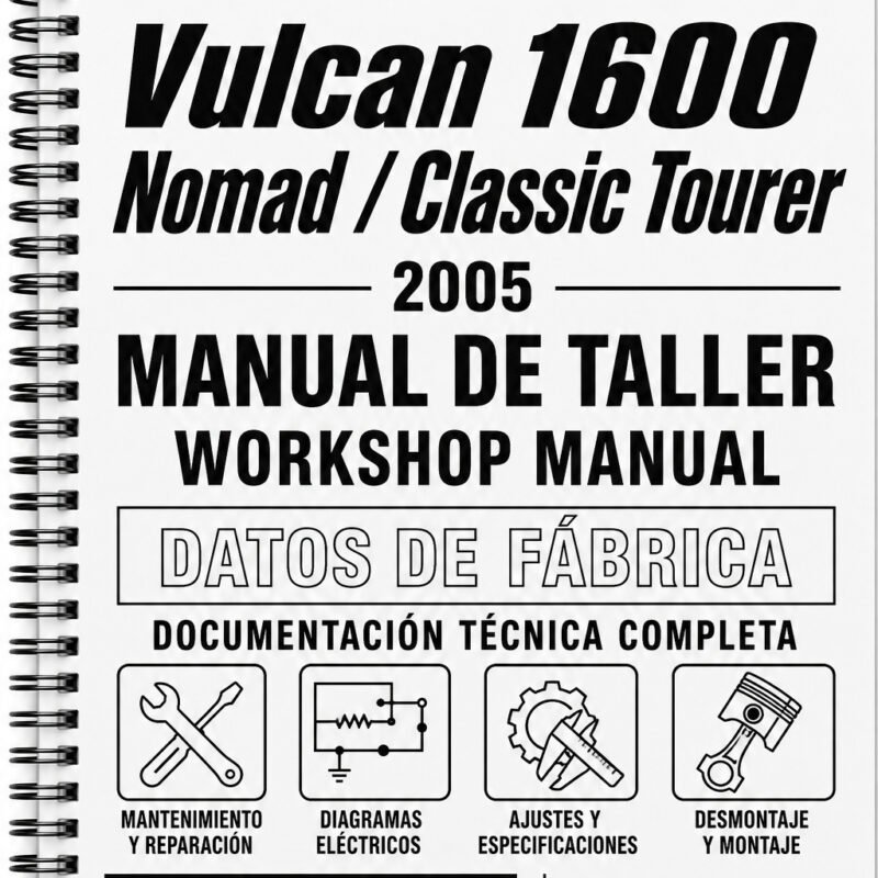 Manual de Taller Kawasaki Vulcan 1600 Nomad / Classic Tourer (2005) (Inglés)