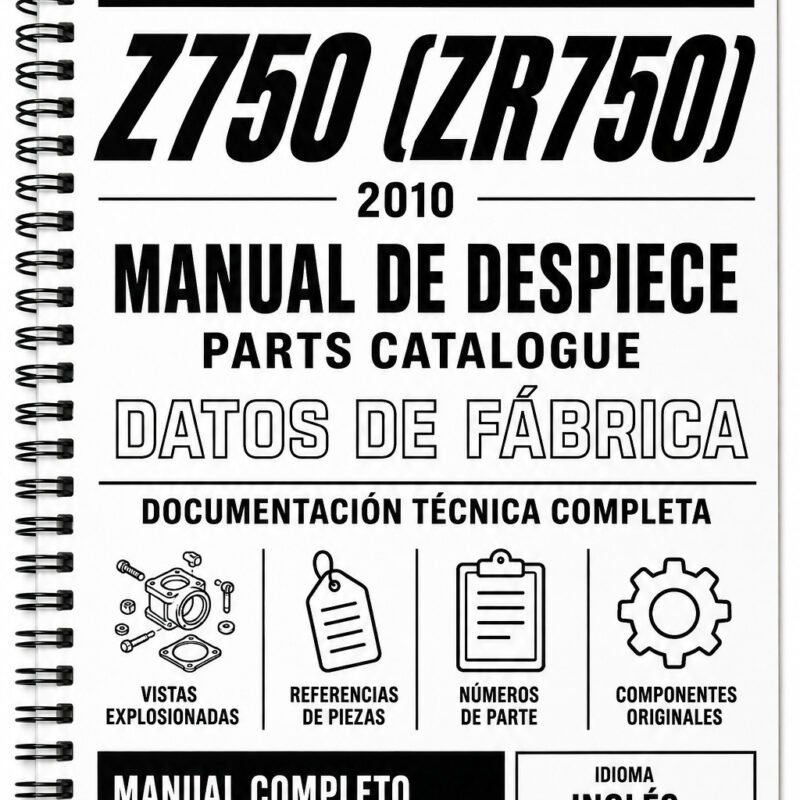 Manual de Despiece Kawasaki Z750 (ZR750) (2010) (Inglés)