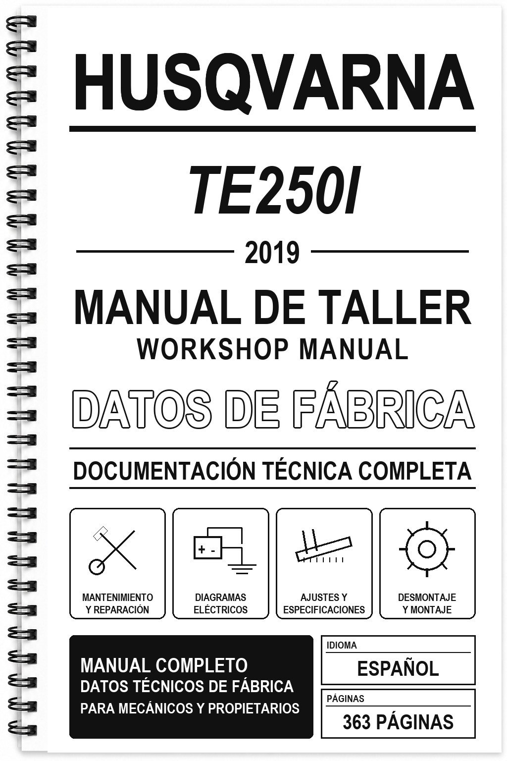 Manual de Taller Husqvarna TE250I (2019)