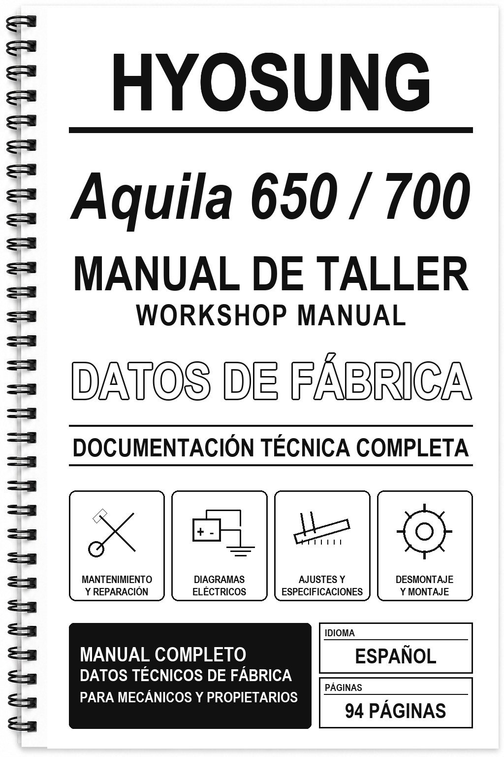 Manual de Taller Hyosung Aquila 650 / 700
