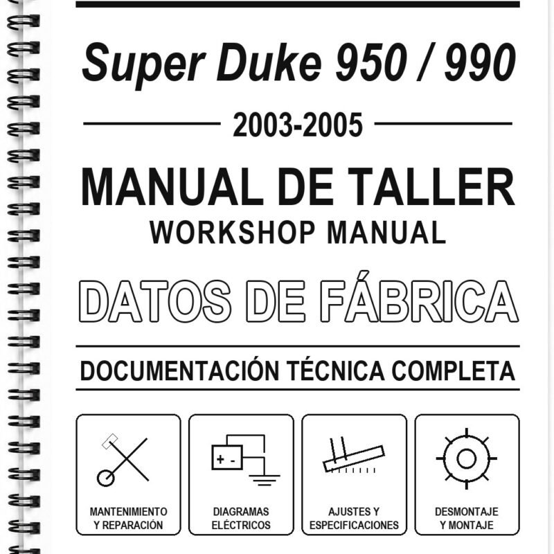 Manual de Taller KTM Super Duke 950 / 990 (2003-2005)