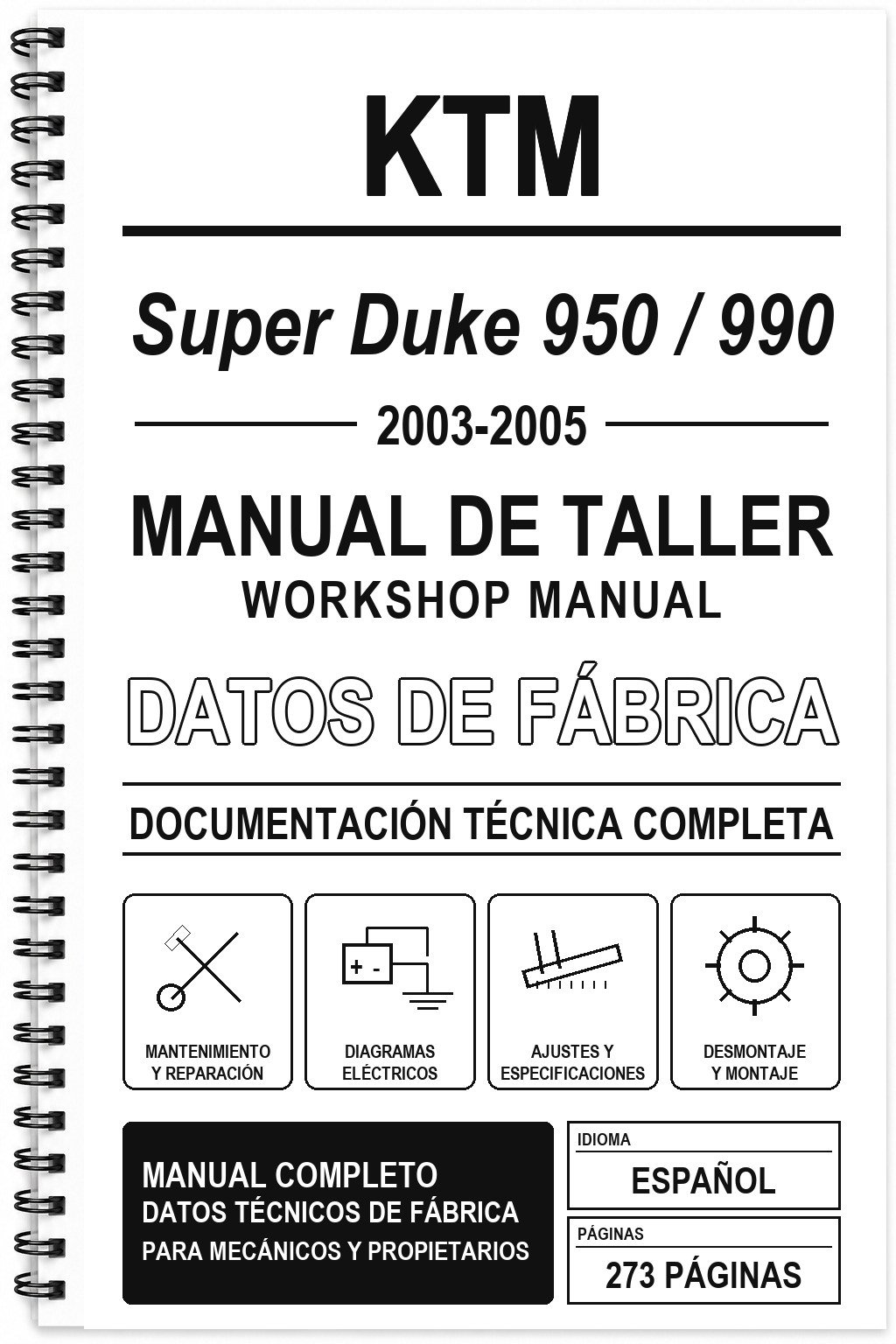 Manual de Taller KTM Super Duke 950 / 990 (2003-2005)