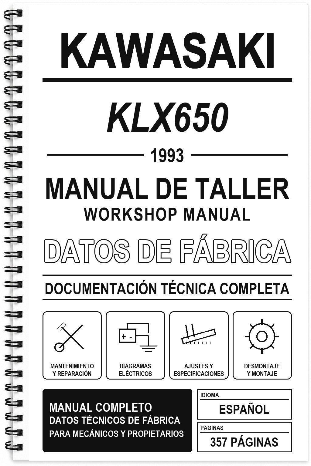 Manual de Taller Kawasaki KLX650 (1993)