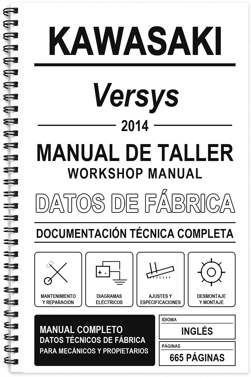 Manual de Taller Kawasaki Versys (2014) (Inglés)