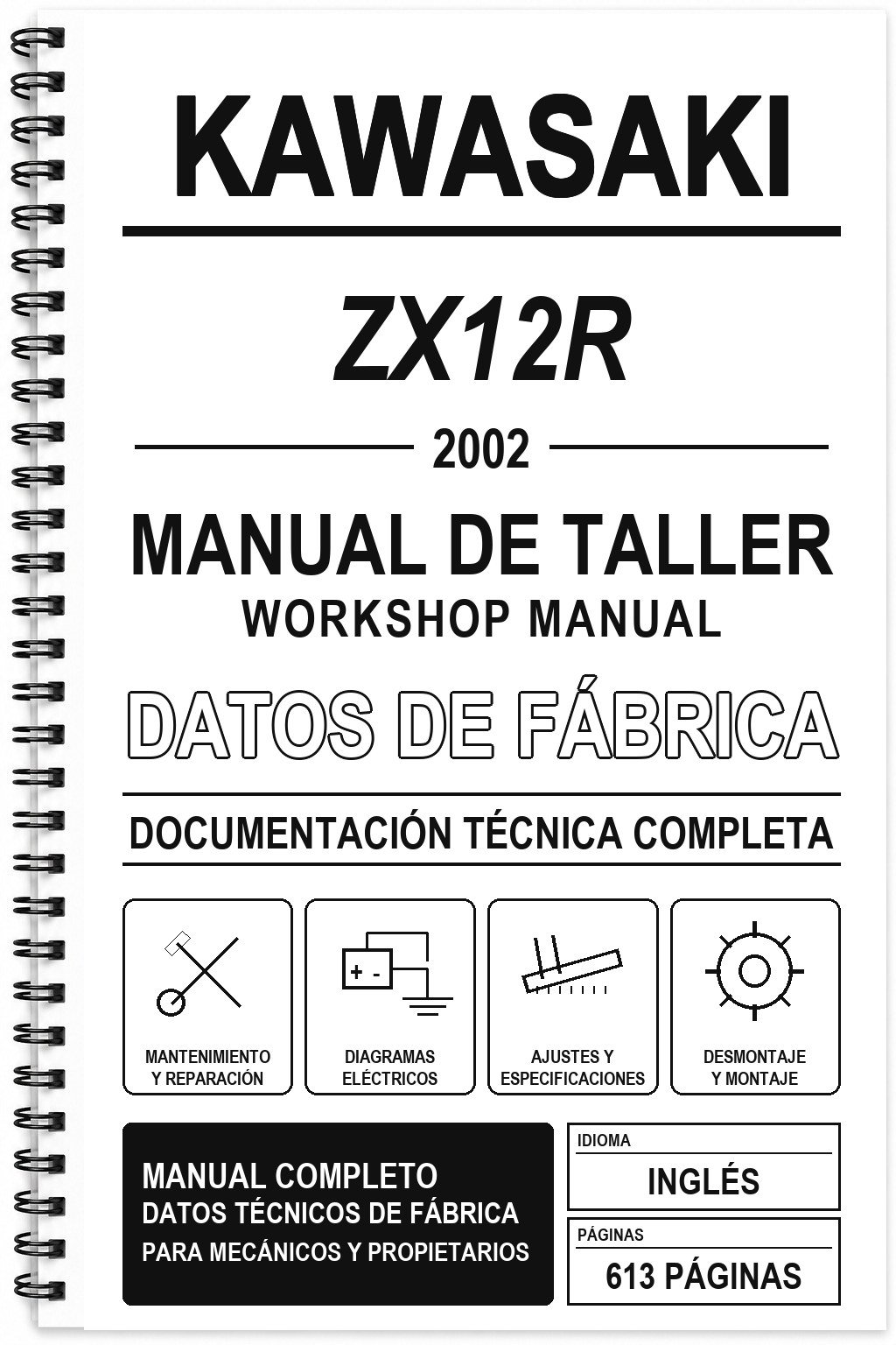 Manual de Taller Kawasaki ZX12R (2002) (Inglés)
