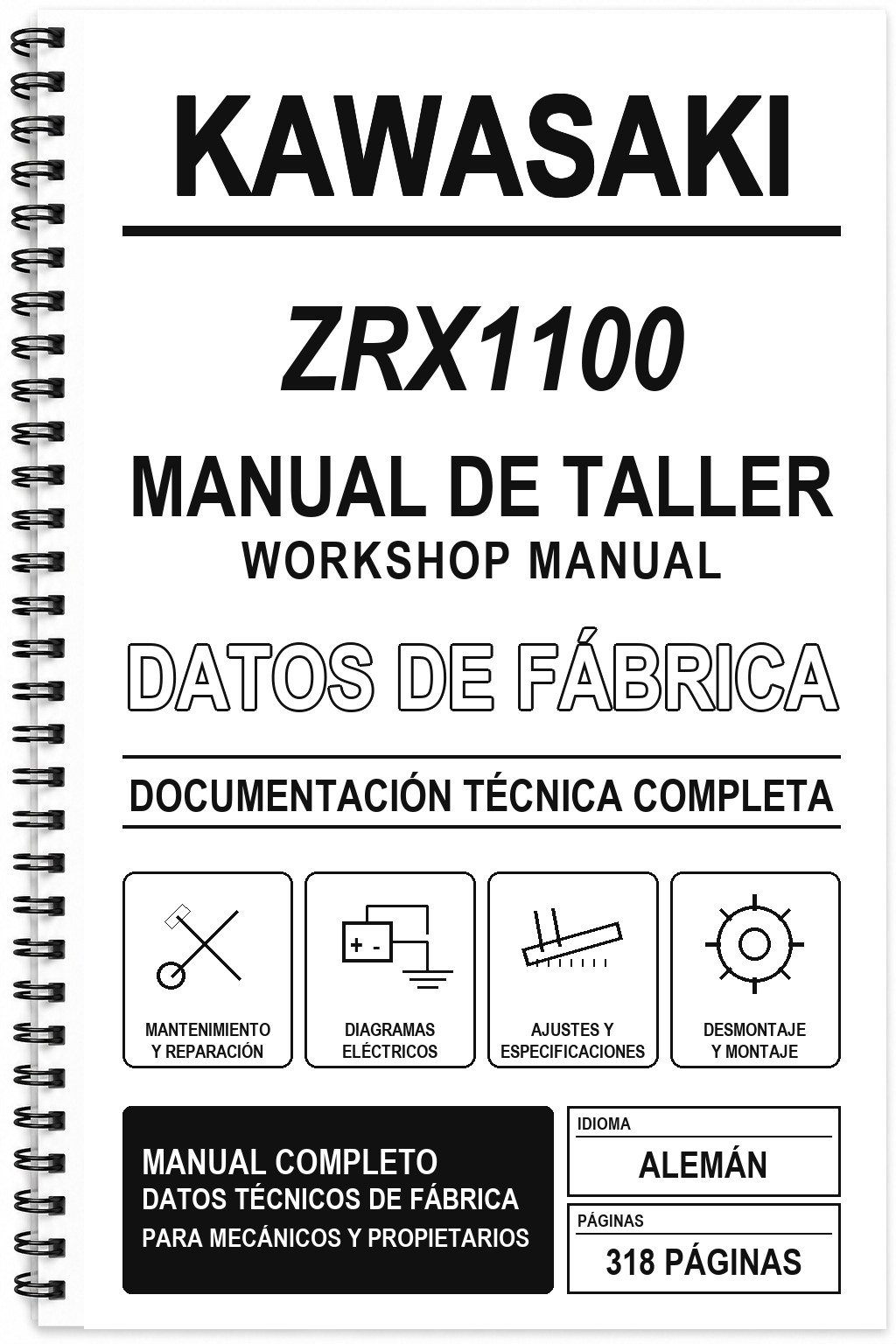 Manual de Taller Kawasaki ZRX1100 (Alemán)