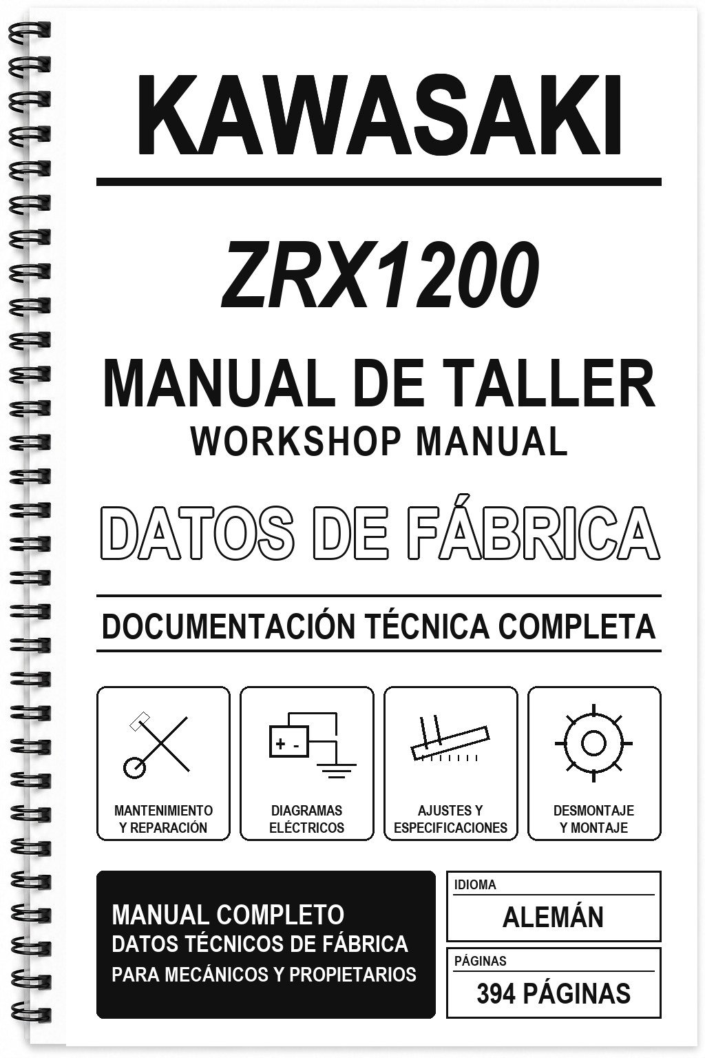 Manual de Taller Kawasaki ZRX1200 (Alemán)