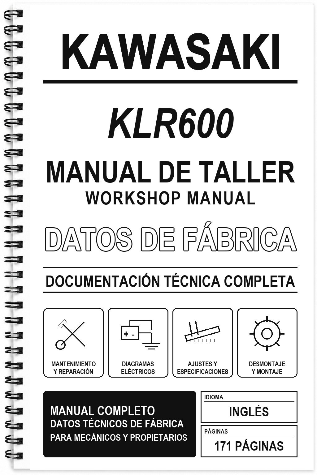 Manual de Taller Kawasaki KLR600 (Inglés)