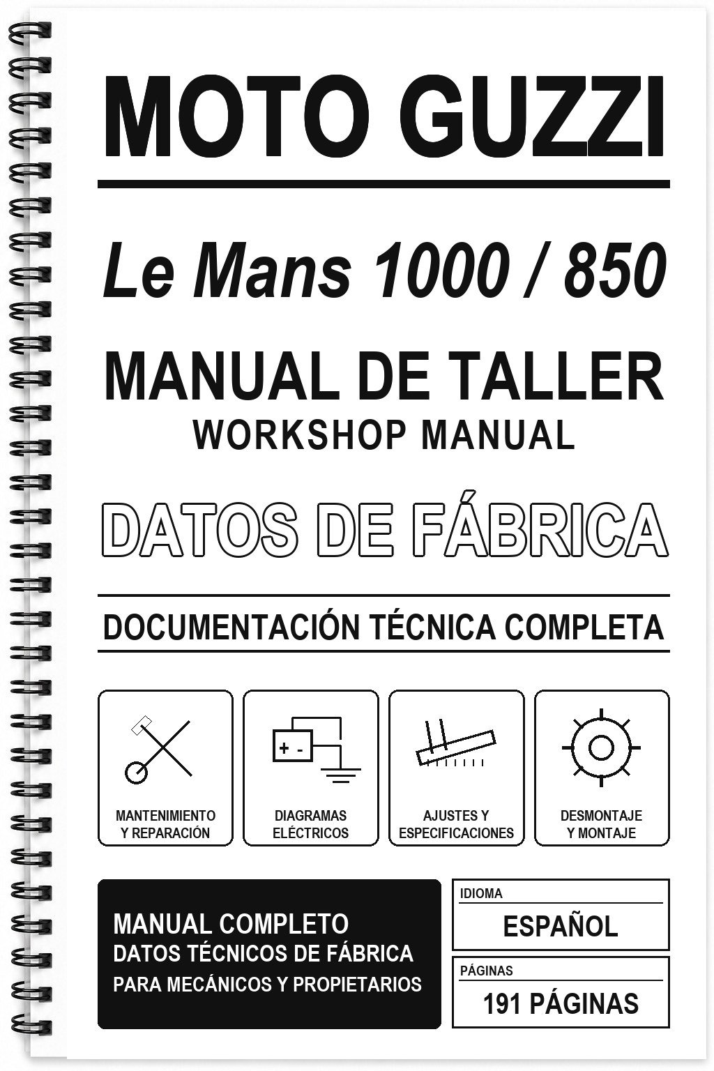 Manual de Taller Moto Guzzi Le Mans 1000 / 850