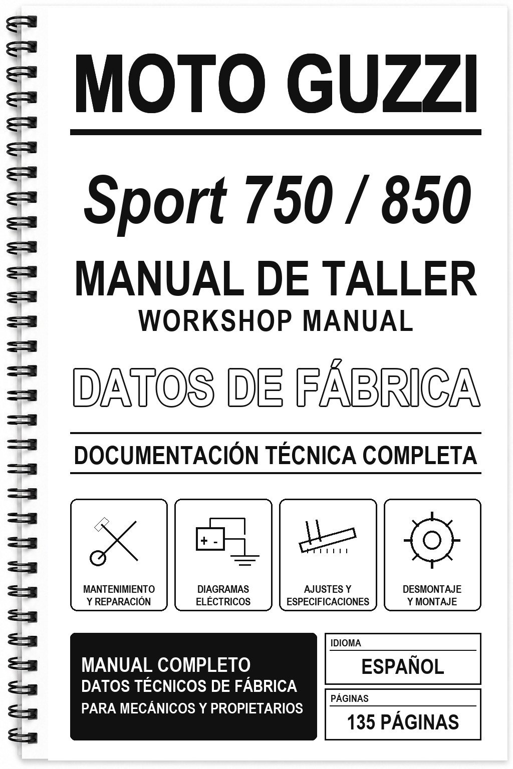 Manual de Taller Moto Guzzi Sport 750 / 850