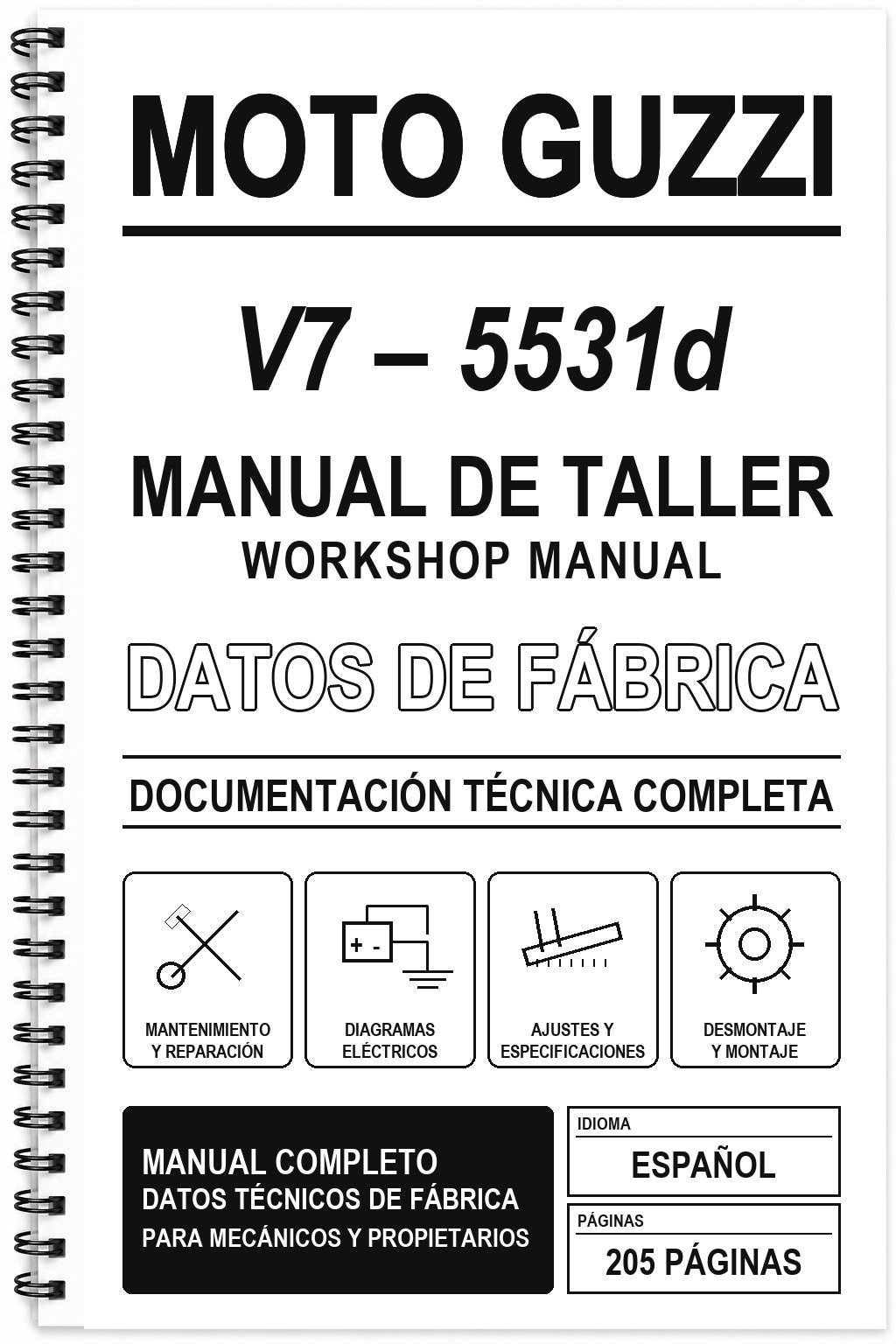 Manual de Taller Moto Guzzi V7 – 5531d