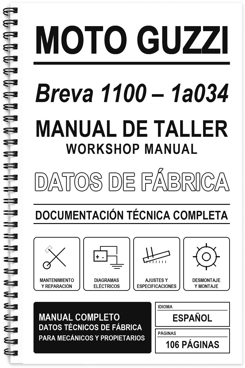 Manual de Taller Moto Guzzi Breva 1100 – 1a034