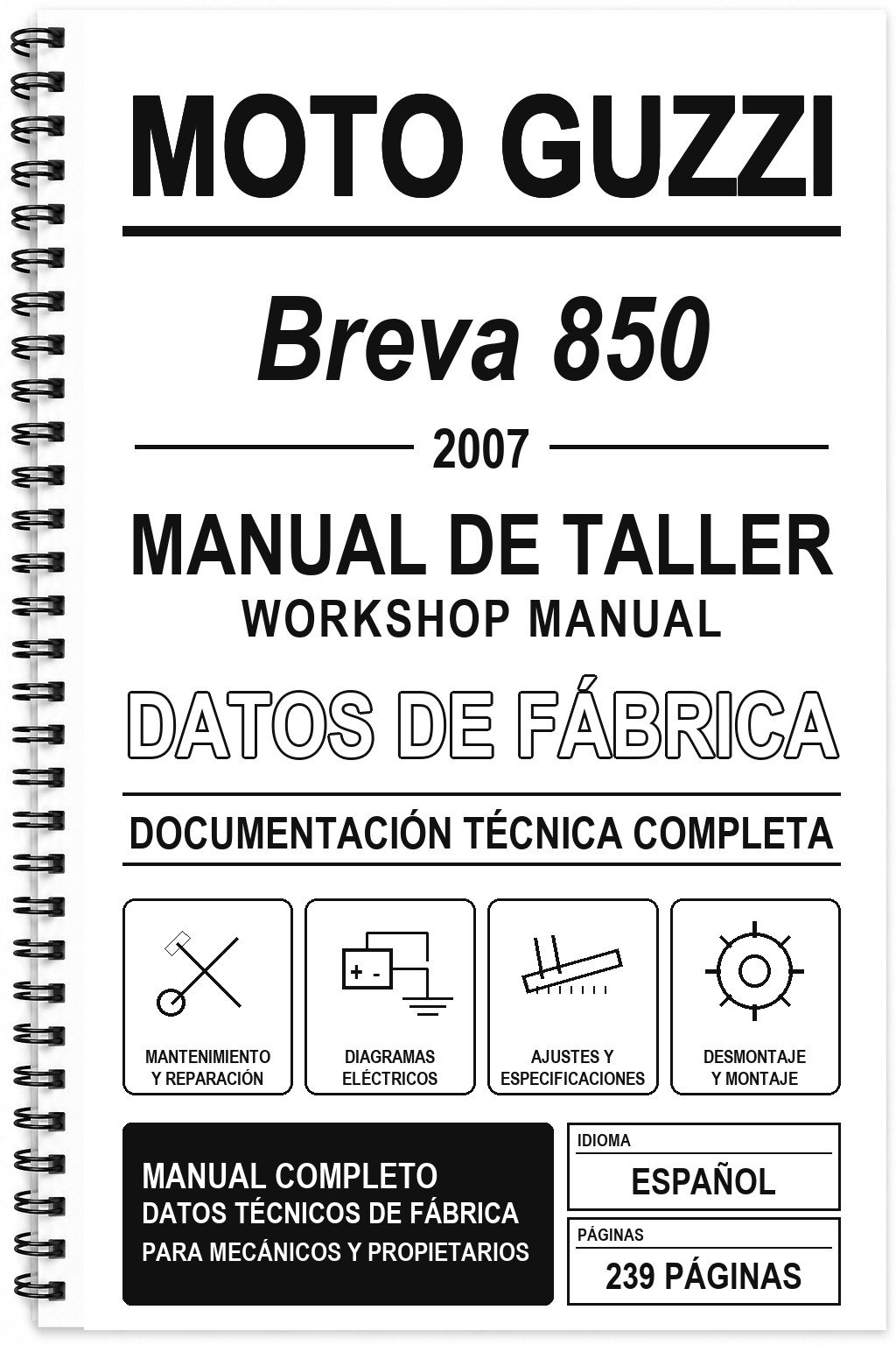 Manual de Taller Moto Guzzi Breva 850 (2007)