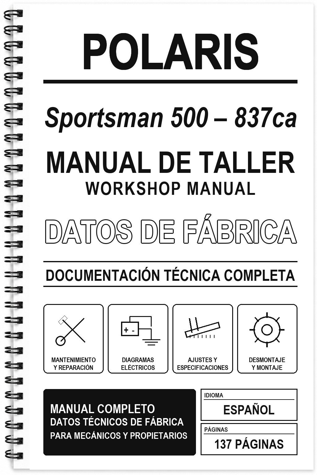 Manual de Taller Polaris Sportsman 500 – 837ca